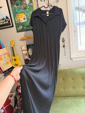 Aerie OFFLINE long black dress